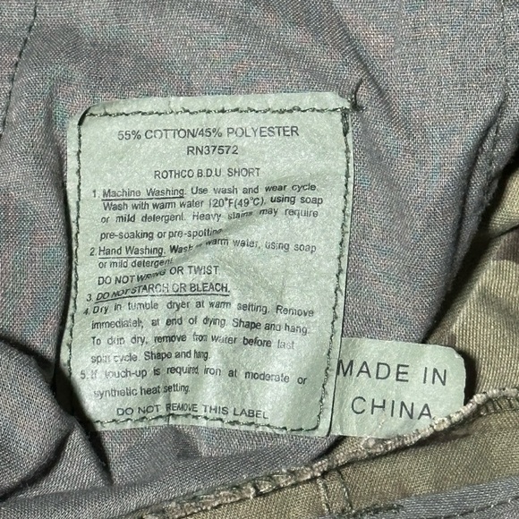 Roth Co BDU Camouflage Cargo Men Shorts (No Tag) Size Approximately Waist 36/38 - Picture 9 of 10